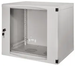 LogiLink Coffret mural 19", une pièce, 6 U, gris clair