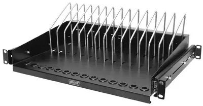 DIGITUS Tablette télescopique 19", noir (RAL 9005)