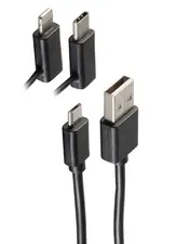 shiverpeaks Câble de données & de charge BASIC-S 3en1, 1,0 m