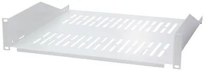 LogiLink Etagère 19", 2 U, montage fixe, (P)400 mm, gris