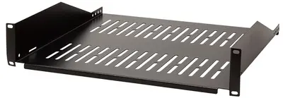 LogiLink Etagère 19", 2 U, montage fixe, (P)400 mm, noir