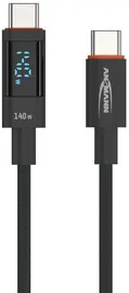 ANSMANN Câble données & charge avec écran, anthracite, 2,0 m