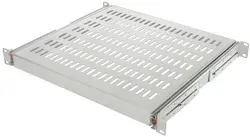 LogiLink Etagère 19", 1 U, téléscopique, (P)600 mm, gris