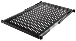 LogiLink Etagère 19", 1 U, téléscopique, (P)800 mm, gris