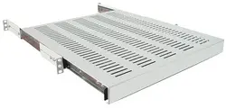 LogiLink Etagère 19", 1 U, téléscopique, (P)1.000 mm, gris