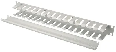 DIGITUS cage de gestion de câble, 1 U, gris clair (RAL 7035)
