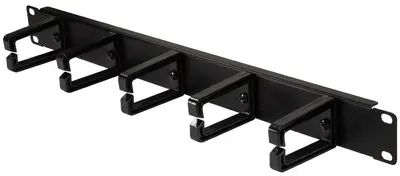LogiLink Panneau de gestion de câbles 19", 1 U, 5 anneaux en
