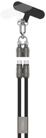 ANSMANN Bandoulière/câble pour smartphone, USB-C, noir