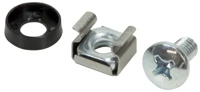 LogiLink Jeu de vis M6 pour composants 19", 50 pièces