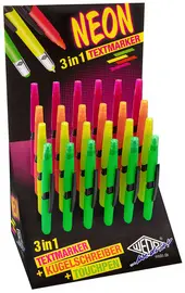 WEDO Stylet 3-en-1 NEON, présentoir de 24