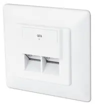 DIGITUS Boîtier d'encastrement, cat.6, classe E, 2 x RJ45,