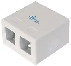 DIGITUS Boîtier vide pour 2 modules Keystone, blanc pur