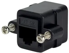 LogiLink Connecteur de câbles Patch à bride, Cat.5, noir