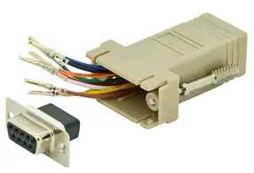 DIGITUS Adaptateur RS 232, femelle DB9 - femelle RJ45, beige
