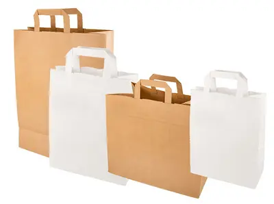 PAPSTAR Sac en papier, 220 x 100 x 280 mm, blanc