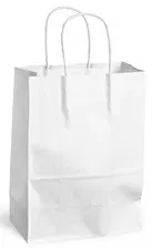 MAILmedia Sac en papier avec cordelette, 8,7 litres, blanc