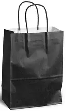 MAILmedia Sac en papier avec cordelette, 8,7 litres, noir