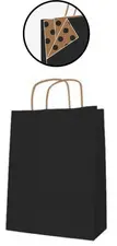APLI Sac en papier, en kraft, moyen, noir