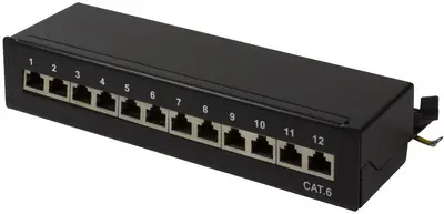 LogiLink Panneau de brassage de bureau Cat.6, blindé,