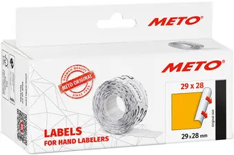 METO Étiquette pour étiqueteuse de prix, 29 x 28 mm, orange