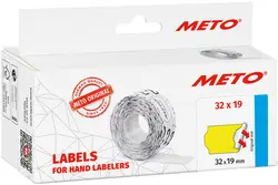 METO Étiquette pour étiqueteuse de prix, 32 x 19 mm, orange