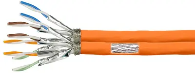 LogiLink Câble d'installation, Cat.7, S/FTP, 100 m, Duplex