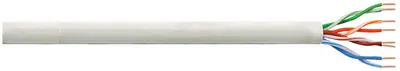 LogiLink Câble Patch, Cat. 6, U/UTP, 100 m, gris clair