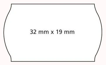 APLI Etiquette pour étiqueteuse de prix, 32 x 19 mm, blanc