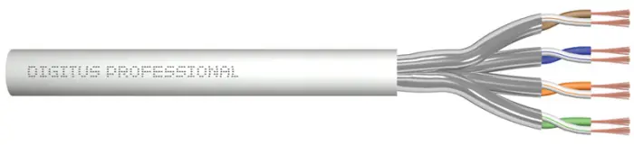 DIGITUS Câble patch brut Cat. 6a, U/FTP, 100 m, gris