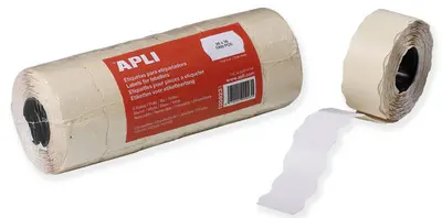 APLI Etiquette pour pince à étiqueter, 26 x 16 mm, blanc