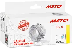 METO Étiquette pour étiqueteuse de prix, 22 x 12 mm, blanc
