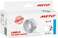 METO Étiquette pré-imprimée pour étiqueteuse, 32 x 19 mm