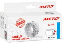 METO Étiquette pré-imprimée pour étiqueteuse, 32 x 19 mm
