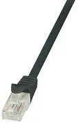 LogiLink Câble patch, Cat. 5, U/UTP, 0,25 m, noir, gaine en