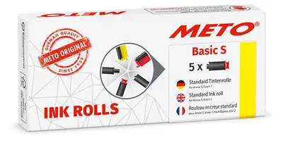 METO Rouleau d'encre pour étiqueteuse Basic S, noir