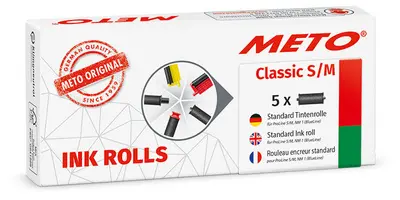 METO Rouleau d'encre pour étiqueteuse Classic S, noir