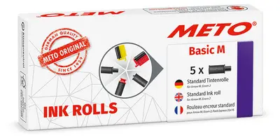 METO Rouleau d'encre pour étiqueteuse Basic M, noir