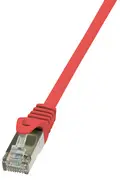 LogiLink Câble Patch, Cat. 5e, F/UTP, 1 m, rouge, gaine en