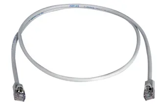 Telegärtner Câble patch, Cat.5e, petit manchon, gris, 5.0 m