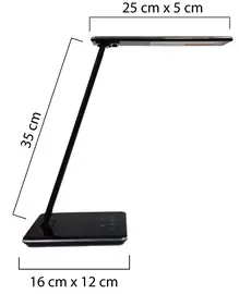 UNiLUX Lampe de bureau à LED LINKA, dimmable, noir