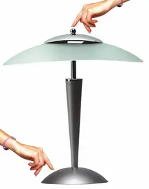 UNiLUX Lampe de bureau à LED CRISTAL, argent