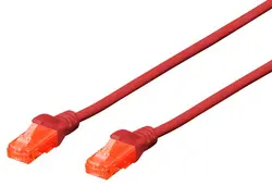 DIGITUS Câble patch, Cat. 6, U/UTP, 0,50 m, rouge