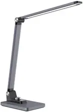 PAPERFLOW Lampe de table à LED JOA, socle, gris métallisé