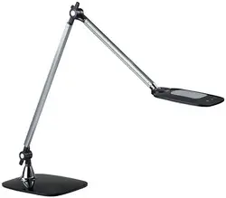 PAPERFLOW Lampe de table à LED JIM, socle, argent/noir
