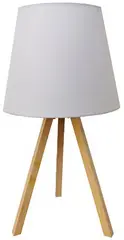 UNiLUX Lampe de table à LED KATY, blanc / bambou