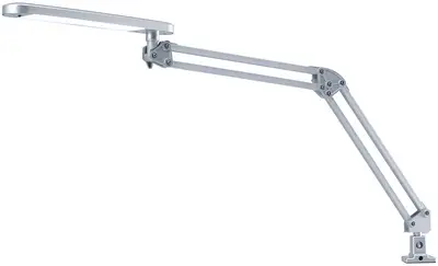 Hansa Lampe de bureau à LED 4 Stars, avec pince, argent