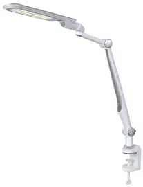 Hansa Lampe de bureau à LED Multiflex, pince & socle, argent