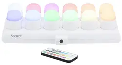 Securit Set de bougies LED rechargeables AMSTERDAM, RVB
