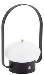 Securit Lampe de table à LED rechargeable BARCELONA, noir