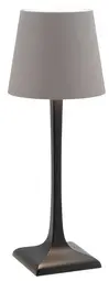 Securit Lampe de table LED rechargeable MILAN, noir/taupe